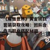 《魔兽世界》黄金挑战套装获取攻略：团队合作与职业搭配秘籍