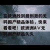 在欧洲找到最刺激的无码国产精品体验，快来看看吧！欧洲洲A∨无码国产精品久久