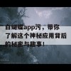 白蝴蝶app污，带你了解这个神秘应用背后的秘密与趣事！