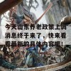 今天山东养老政策上调消息终于来了，快来看看最新的具体内容吧！