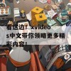 看这边！xvideos中文带你领略更多精彩内容！