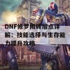 DNF修罗搬砖加点详解：技能选择与生存能力提升攻略