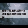 想要下载蜜桃成熟时？这里有迅雷链接等你来拿！