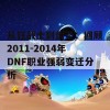 从狂战士到剑圣：回顾2011-2014年DNF职业强弱变迁分析