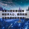 夜里30款禁用b站视频软件入口，教你找到这些隐藏的软件链接！