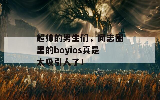 超帅的男生们，同志圈里的boyios真是太吸引人了！