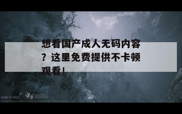 想看国产成人无码内容？这里免费提供不卡顿观看！