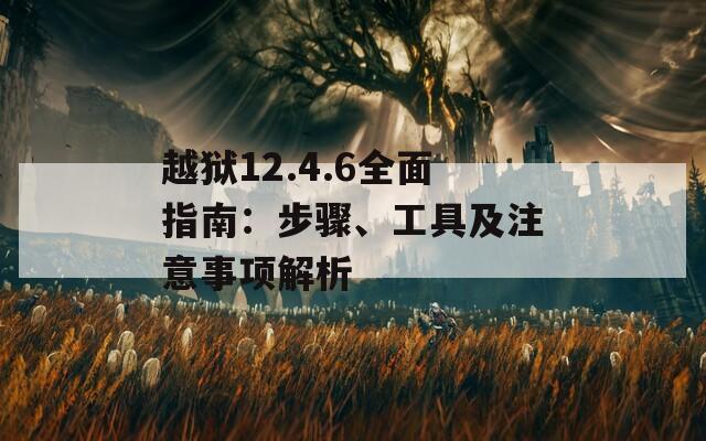 越狱12.4.6全面指南：步骤、工具及注意事项解析