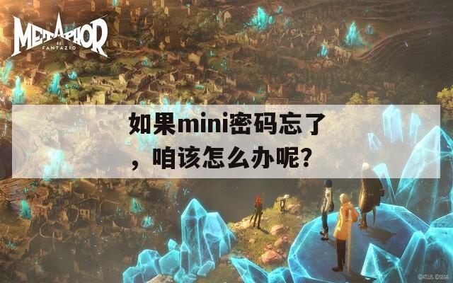 如果mini密码忘了，咱该怎么办呢？