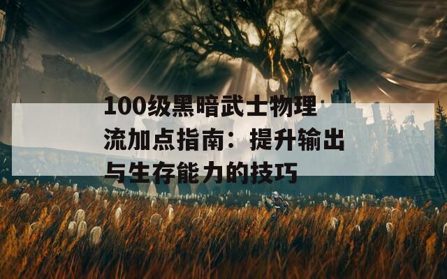 100级黑暗武士物理流加点指南：提升输出与生存能力的技巧