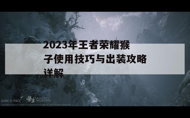 2023年王者荣耀猴子使用技巧与出装攻略详解