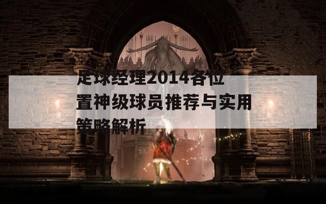 足球经理2014各位置神级球员推荐与实用策略解析